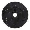 633-56008R Drilled/Slotted Brake Rotor [Black], 1979-1991 Ford/Lincoln/Mercury/Mazda, Position: Front Right - image 1