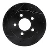633-56009L Drilled/Slotted Brake Rotor [Black], 1991-1994 Ford/Lincoln/Mercury/Mazda, Position: Front Left - image 1