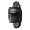 633-56009L Drilled/Slotted Brake Rotor [Black], 1991-1994 Ford/Lincoln/Mercury/Mazda, Position: Front Left - image 2