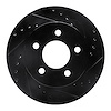 633-56009R Drilled/Slotted Brake Rotor [Black], 1991-1994 Ford/Lincoln/Mercury/Mazda, Position: Front Right - image 1