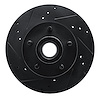 633-56011L Drilled/Slotted Brake Rotor [Black], 1990-1991 Ford/Lincoln/Mercury/Mazda, Position: Front Left - image 1