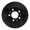 633-56012L Drilled/Slotted Brake Rotor [Black], 1995-1997 Ford/Lincoln/Mercury/Mazda, Position: Front Left - image 1