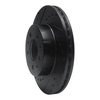 633-56012L Drilled/Slotted Brake Rotor [Black], 1995-1997 Ford/Lincoln/Mercury/Mazda, Position: Front Left - image 2