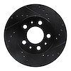 633-56012R Drilled/Slotted Brake Rotor [Black], 1995-1997 Ford/Lincoln/Mercury/Mazda, Position: Front Right - image 1