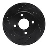 633-56013L Drilled/Slotted Brake Rotor [Black], 1995-2002 Ford/Lincoln/Mercury/Mazda, Position: Front Left - image 1