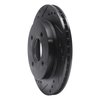 633-56014L Drilled/Slotted Brake Rotor [Black], 1995-2002 Ford/Lincoln/Mercury/Mazda, Position: Rear Left - image 2