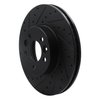 633-56016L Drilled/Slotted Brake Rotor [Black], 1998-2002 Ford/Lincoln/Mercury/Mazda, Position: Front Left - image 2