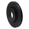 633-56017L Drilled/Slotted Brake Rotor [Black], 1998-2002 Ford/Lincoln/Mercury/Mazda, Position: Front Left - image 2
