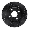 633-56017R Drilled/Slotted Brake Rotor [Black], 1998-2002 Ford/Lincoln/Mercury/Mazda, Position: Front Right - image 1