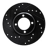 633-56018L Drilled/Slotted Brake Rotor [Black], 1963-1986 Multiple Makes/Models, Position: Front Left - image 1