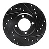 633-56018R Drilled/Slotted Brake Rotor [Black], 1963-1986 Multiple Makes/Models, Position: Front Right