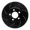 633-56019L Drilled/Slotted Brake Rotor [Black], 2003-2011 Ford/Lincoln/Mercury/Mazda, Position: Front Left - image 1