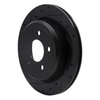 633-56020L Drilled/Slotted Brake Rotor [Black], 2003-2011 Ford/Lincoln/Mercury/Mazda, Position: Rear Left - image 2
