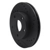 633-57001L Drilled/Slotted Brake Rotor [Black], 1988-1989 Ford/Lincoln/Mercury/Mazda, Position: Front Left - image 2