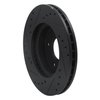 633-57001L Drilled/Slotted Brake Rotor [Black], 1988-1989 Ford/Lincoln/Mercury/Mazda, Position: Front Left - image 4
