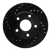 633-57001R Drilled/Slotted Brake Rotor [Black], 1988-1989 Ford/Lincoln/Mercury/Mazda, Position: Front Right - image 1
