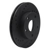 633-57001R Drilled/Slotted Brake Rotor [Black], 1988-1989 Ford/Lincoln/Mercury/Mazda, Position: Front Right - image 2
