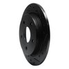 633-57002R Drilled/Slotted Brake Rotor [Black], 1988-1989 Ford/Lincoln/Mercury/Mazda, Position: Rear Right - image 2