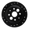 633-58000L Drilled/Slotted Brake Rotor [Black], 1986-1989 Acura/Honda, Position: Rear Left - image 1