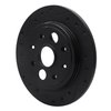 633-58000L Drilled/Slotted Brake Rotor [Black], 1986-1989 Acura/Honda, Position: Rear Left - image 2
