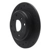 633-58002L Drilled/Slotted Brake Rotor [Black], 1987-1990 Acura/Honda, Position: Rear Left - image 2