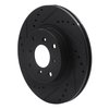 633-58003L Drilled/Slotted Brake Rotor [Black], 1987-1990 Acura/Honda, Position: Front Left - image 2