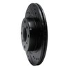 633-58003R Drilled/Slotted Brake Rotor [Black], 1987-1990 Acura/Honda, Position: Front Right - image 2