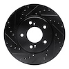 633-58004L Drilled/Slotted Brake Rotor [Black], 1991-1996 Acura/Honda, Position: Front Left - image 1