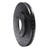 633-58004L Drilled/Slotted Brake Rotor [Black], 1991-1996 Acura/Honda, Position: Front Left - image 2
