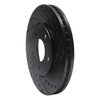 633-58004R Drilled/Slotted Brake Rotor [Black], 1991-1996 Acura/Honda, Position: Front Right - image 2