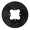633-58006L Drilled/Slotted Brake Rotor [Black], 1992-1998 Acura/Honda, Position: Front Left - image 1