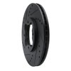 633-58006L Drilled/Slotted Brake Rotor [Black], 1992-1998 Acura/Honda, Position: Front Left - image 2