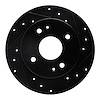 633-58007R Drilled/Slotted Brake Rotor [Black], 1992-1994 Acura/Honda, Position: Rear Right - image 1