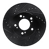 633-58008L Drilled/Slotted Brake Rotor [Black], 1993-1995 Acura/Honda, Position: Front Left - image 1