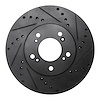 633-58008R Drilled/Slotted Brake Rotor [Black], 1993-1995 Acura/Honda, Position: Front Right - image 1