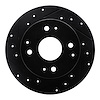 633-58009L Drilled/Slotted Brake Rotor [Black], 1995-1998 Acura/Honda, Position: Rear Left - image 1