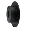 633-58009R Drilled/Slotted Brake Rotor [Black], 1995-1998 Acura/Honda, Position: Rear Right - image 2