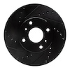 633-58010L Drilled/Slotted Brake Rotor [Black], 1998-1999 Acura/Honda, Position: Front Left - image 1