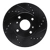633-58010R Drilled/Slotted Brake Rotor [Black], 1998-1999 Acura/Honda, Position: Front Right - image 1