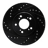 633-58011L Drilled/Slotted Brake Rotor [Black], 1997-2005 Acura/Honda, Position: Front Left - image 1