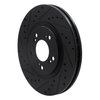 633-58011L Drilled/Slotted Brake Rotor [Black], 1997-2005 Acura/Honda, Position: Front Left - image 2