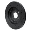 633-58012L Drilled/Slotted Brake Rotor [Black], 1997-2005 Acura/Honda, Position: Rear Left - image 4
