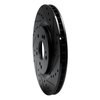 633-58012R Drilled/Slotted Brake Rotor [Black], 1997-2005 Acura/Honda, Position: Rear Right - image 2