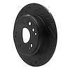 633-58014L Drilled/Slotted Brake Rotor [Black], 1999-2003 Acura/Honda, Position: Rear Left - image 1