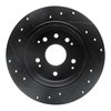 633-58014R Drilled/Slotted Brake Rotor [Black], 1999-2003 Acura/Honda, Position: Rear Right - image 4