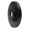 633-58015L Drilled/Slotted Brake Rotor [Black], 1999-2004 Acura/Honda, Position: Front Left - image 2