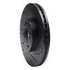 633-58015R Drilled/Slotted Brake Rotor [Black], 1999-2004 Acura/Honda, Position: Front Right - image 2