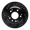 633-58016L Drilled/Slotted Brake Rotor [Black], 1999-2001 Acura/Honda, Position: Rear Left - image 1