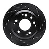 633-58016R Drilled/Slotted Brake Rotor [Black], 1999-2001 Acura/Honda, Position: Rear Right - image 1