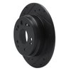 633-58017L Drilled/Slotted Brake Rotor [Black], 2001-2003 Acura/Honda, Position: Rear Left - image 2